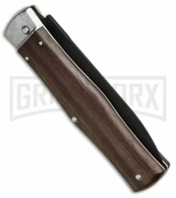 Mikov 241 Predator Wood Automatic Leverlock Knife - Black Dagger -Hot Sale Euro Knife Store mikov wood single black BHQ 36539 side er large