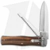 Mikov 241 Predator Leverlock Automatic Knife Saw Wood (3.7" Polish) -Hot Sale Euro Knife Store mikov wood w saw cm