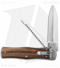 Mikov 241 Predator Leverlock Automatic Knife Saw Wood (3.7" Polish)