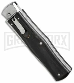Mikov 241 Predator Black Micarta Automatic Leverlock Knife -Hot Sale Euro Knife Store mivoc 241 predator leverlock micarta bottom cm large