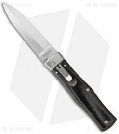 Mikov 241 Predator Leverlock Automatic Knife Black Micarta (3.75" Polish)