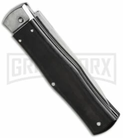 Mikov 241 Predator Black Micarta Automatic Leverlock Knife -Hot Sale Euro Knife Store mivoc 241 predator leverlock micarta side cm large