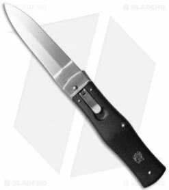 Mikov 241 Predator Leverlock Dagger Automatic Knife ABS Black (3.75" Polish)